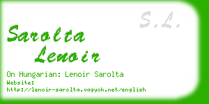 sarolta lenoir business card